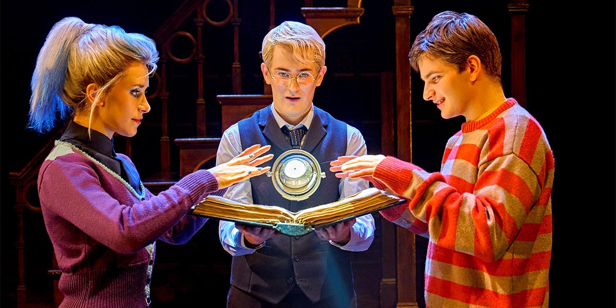 Delphi, Sophie, Matthew, Scorpius, Kai Spackman, Albus, and Joshua Sullivan pose together, smiling.