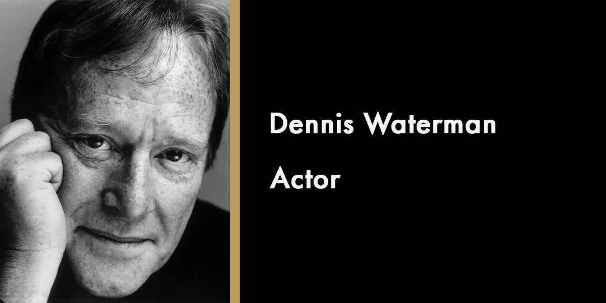 Dennis Waterman with photo