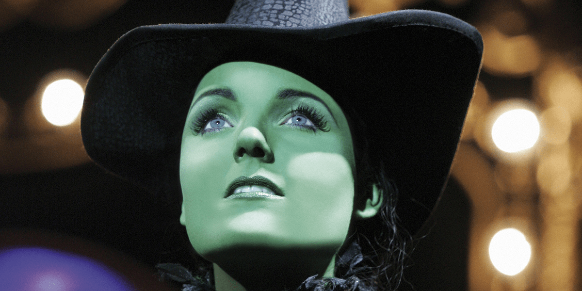 Close-up photo of Kerry Ellis as Elphaba in Wicked