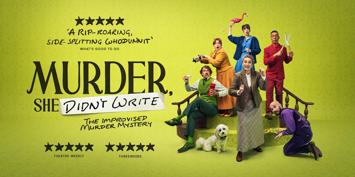 A dramatic scene featuring a typewriter with blood-red ink, surrounded by scattered papers and a dimly lit background.