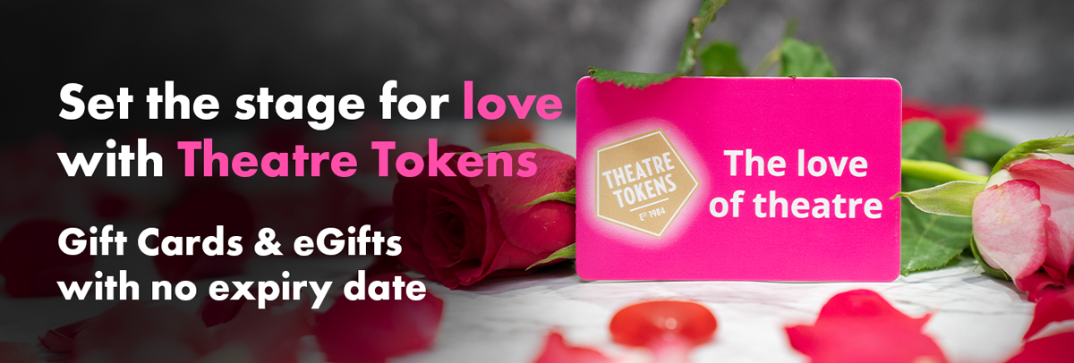 Valentine's Day theatre tokens featuring red and pink hearts on a white background, with "2026" prominently displayed.
