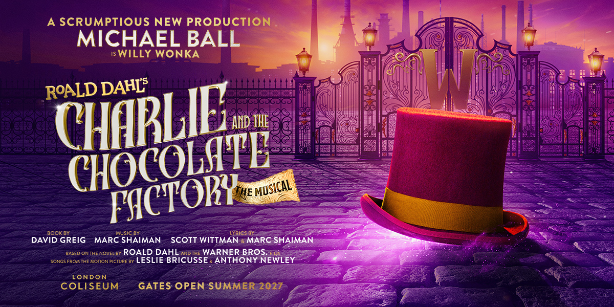 A vibrant scene from Charlie and the Chocolate Factory featuring colourful candy and whimsical decorations.
